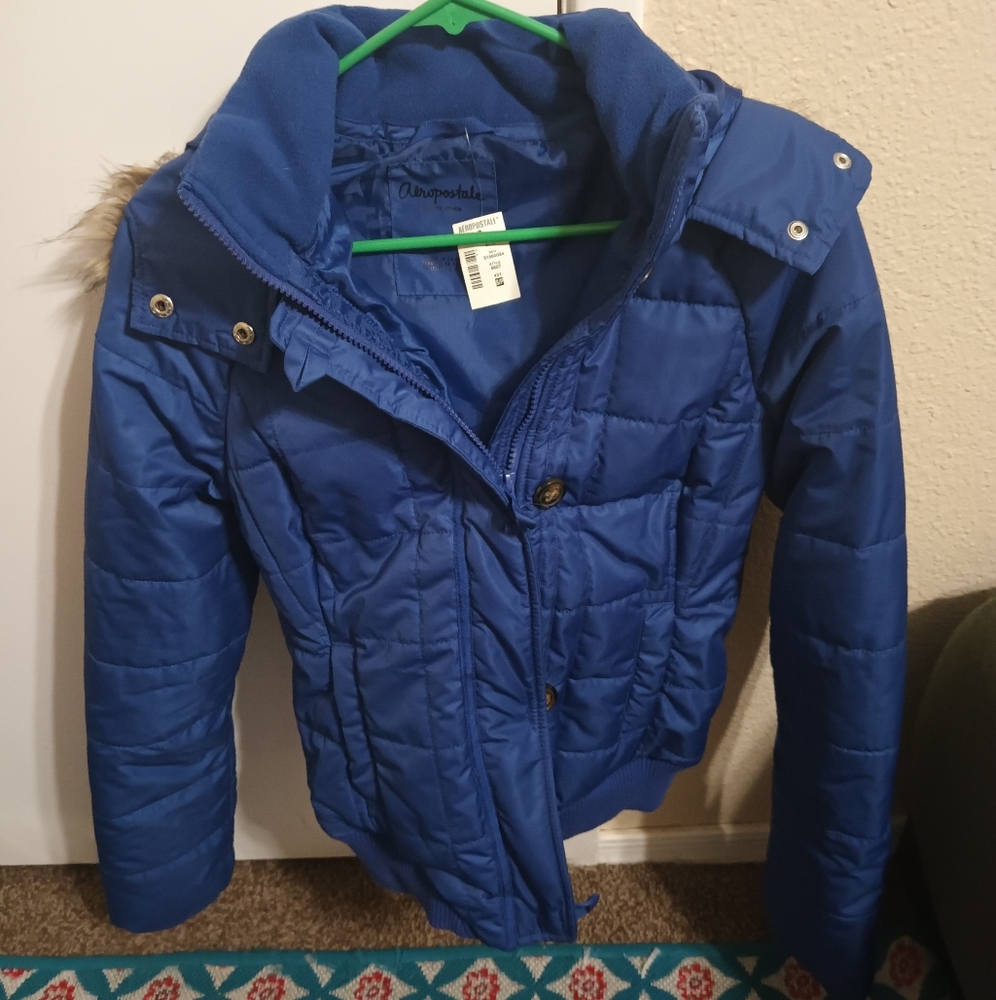 Aeropostale Royal Blue Puffer Jacket - Picture 1 of 4